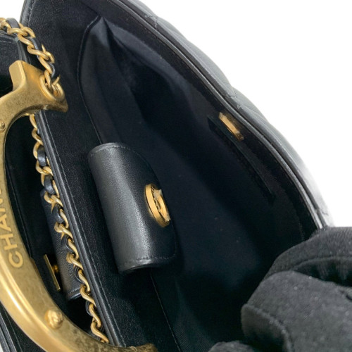 Chanel Quilted Two-Way Bag Calfskin Black