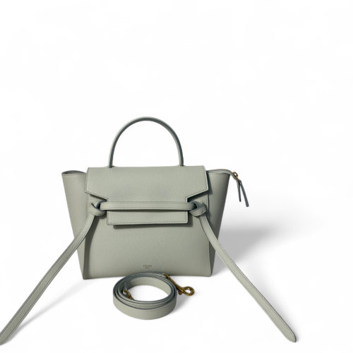 Celine Micro Belt Bag Grained Calfskin Light Green