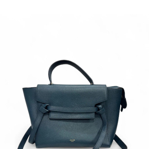 Celine Micro Belt Bag Grained Calfskin Dark Green