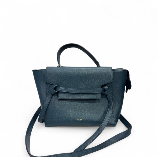 Celine Micro Belt Bag Grained Calfskin Dark Green
