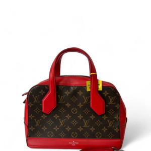 Louis Vuitton Handbag Monogram Brown Red