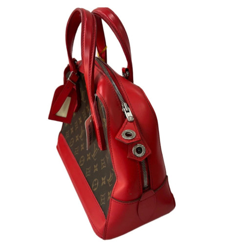 Louis Vuitton Handbag Monogram Brown Red