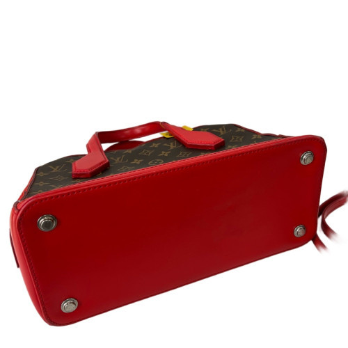 Louis Vuitton Handbag Monogram Brown Red