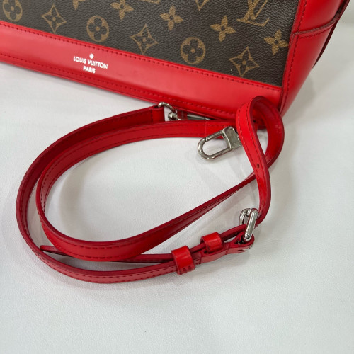 Louis Vuitton Handbag Monogram Brown Red