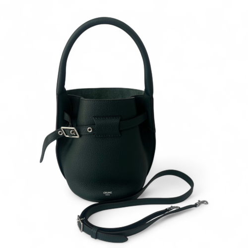 Celine Bucket Grained Calfskin Dark Green