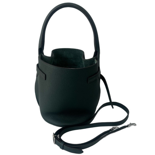Celine Bucket Grained Calfskin Dark Green