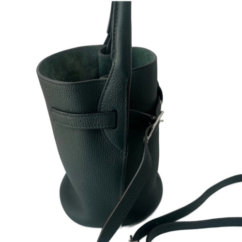 Celine Bucket Grained Calfskin Dark Green