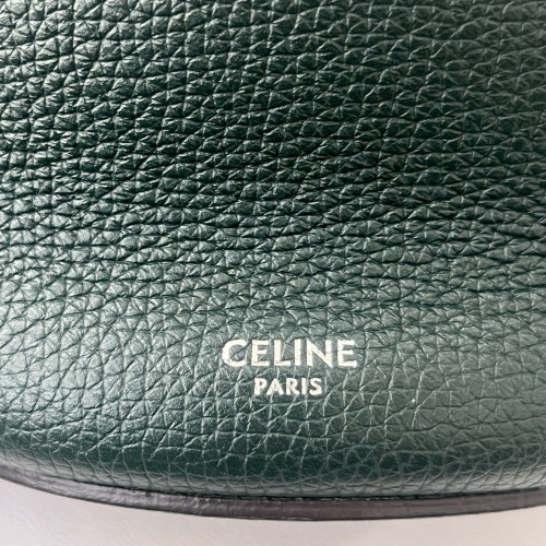 Celine Bucket Grained Calfskin Dark Green