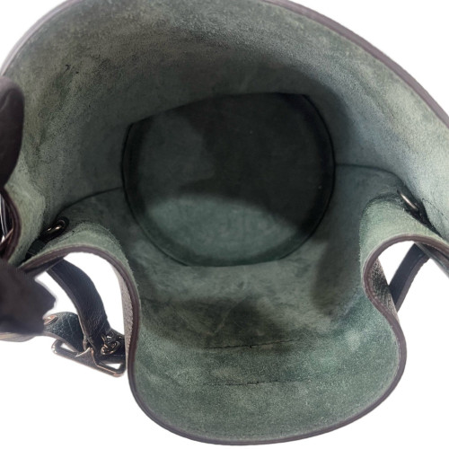 Celine Bucket Grained Calfskin Dark Green