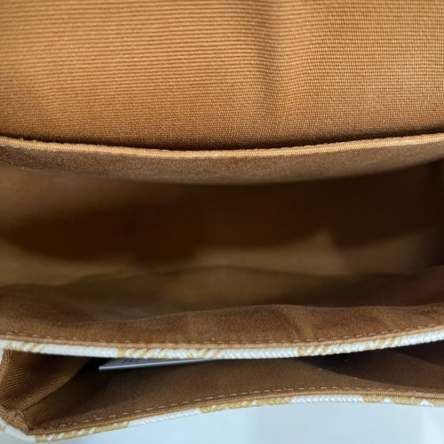 Celine Medium Folco Bag Triomphe White Brown