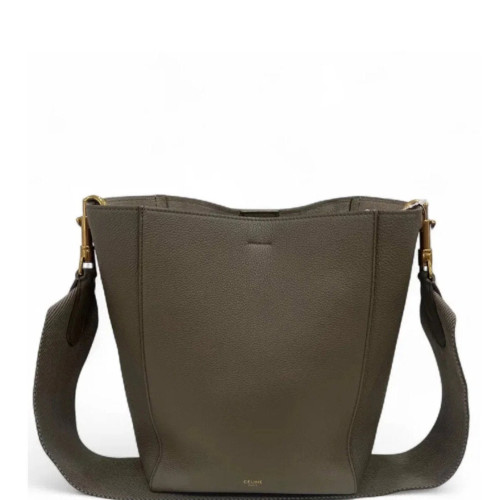 Celine Bucket Grained Calfskin Dark Grey