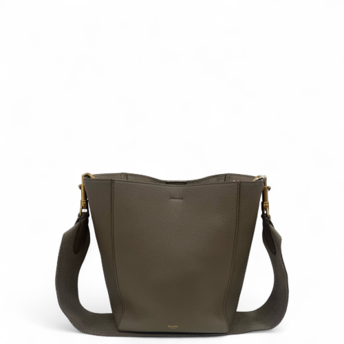Celine Bucket Grained Calfskin Dark Grey