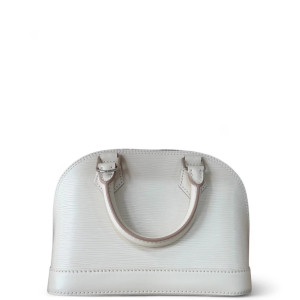 Louis Vuitton Alma BB Epi White