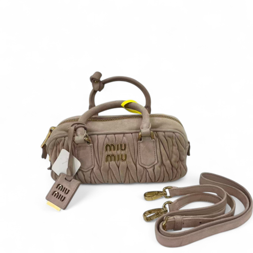 Miu Miu Mini Arcadie Suede Light Tan