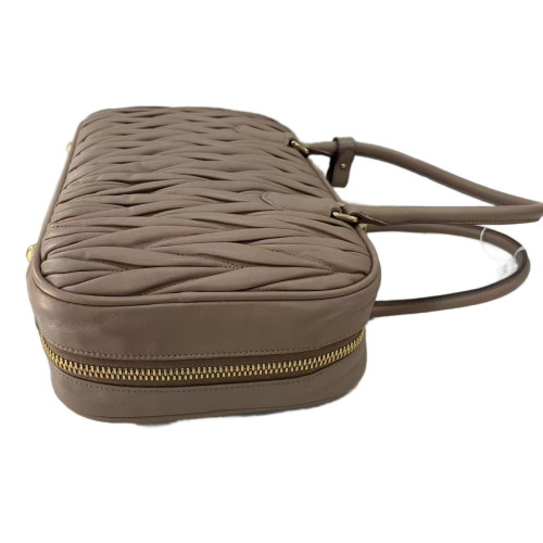 Miu Miu Handbag Crumpled Lambskin Light Tan