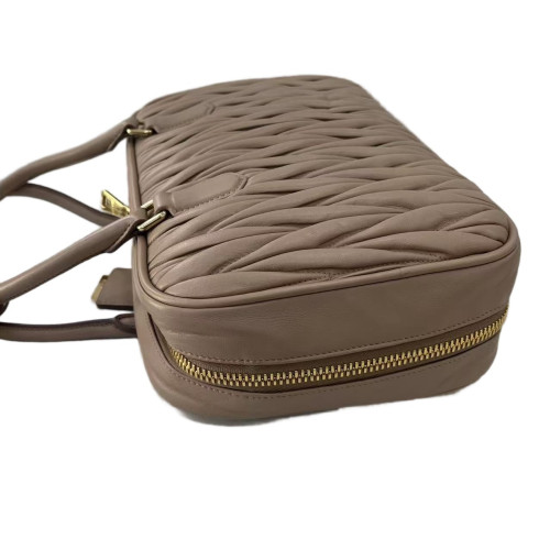 Miu Miu Handbag Crumpled Lambskin Light Tan