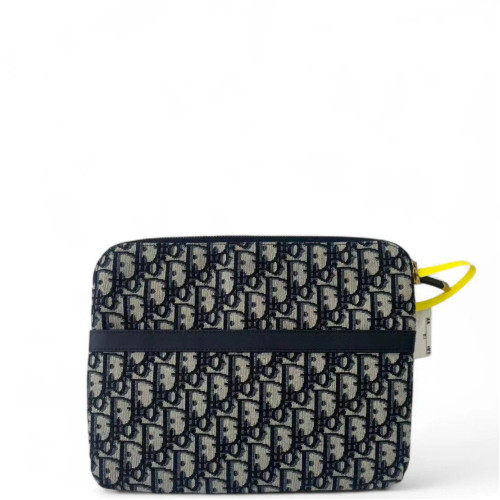 Dior Clutch Oblique Beige Navy