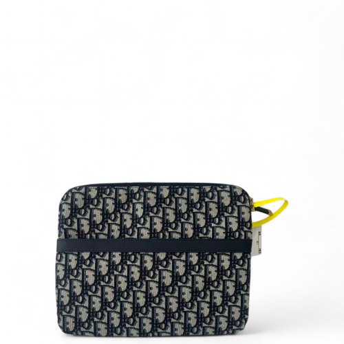 Dior Clutch Oblique Beige Navy