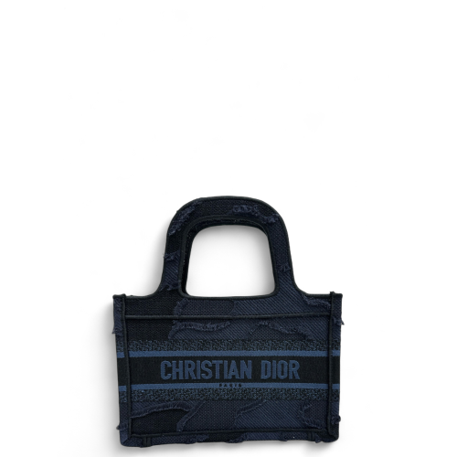 Dior Mini Toile De Jouy Book Tote Canvas Blue Navy