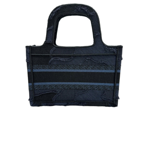 Dior Mini Toile De Jouy Book Tote Canvas Blue Navy