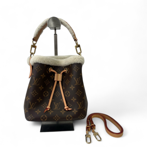 Louis Vuitton Neonoe BB Monogram Shearling Brown Ecru