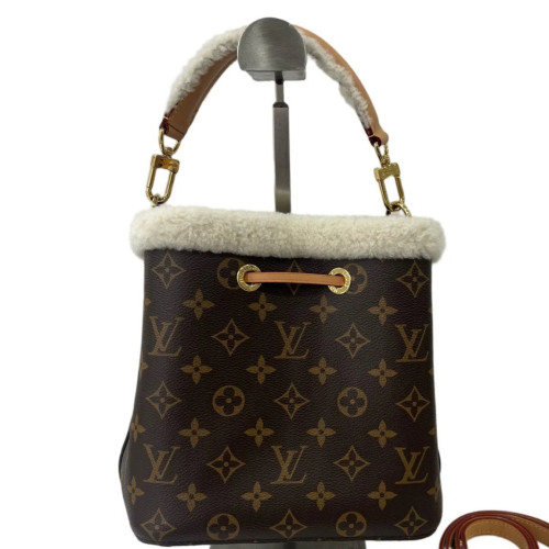 Louis Vuitton Neonoe BB Monogram Shearling Brown Ecru
