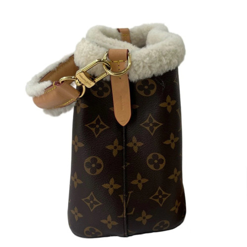 Louis Vuitton Neonoe BB Monogram Shearling Brown Ecru