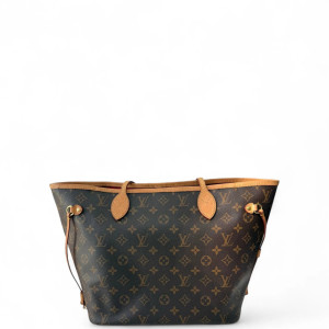 Louis Vuitton Neverfull MM Monogram Brown Red
