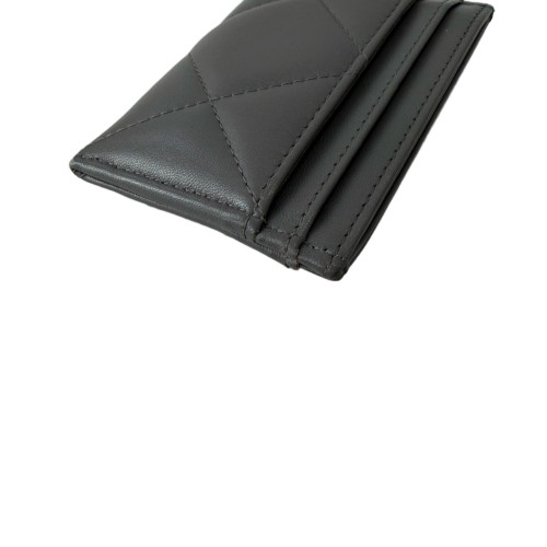 Chanel Quilted 19 Card Holder Calfskin Black