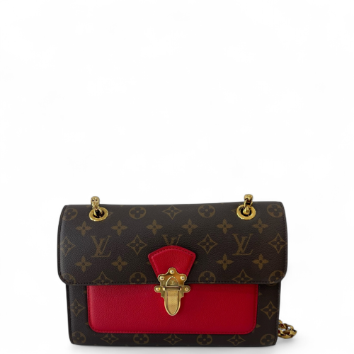 Louis Vuitton Shoulder Bag Monogram Brown Red