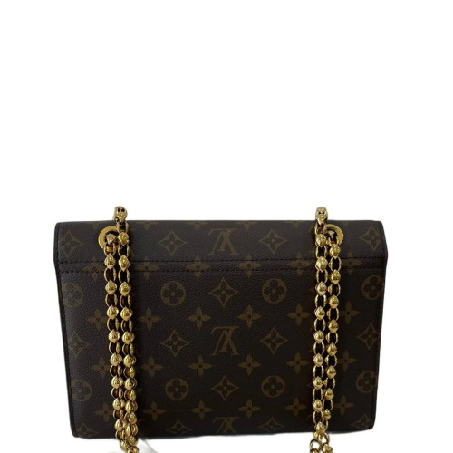 Louis Vuitton Shoulder Bag Monogram Brown Red