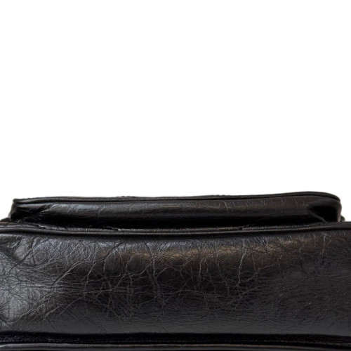 Yves Saint Laurent Niki Crossbody Bag Pull Up Leather Black