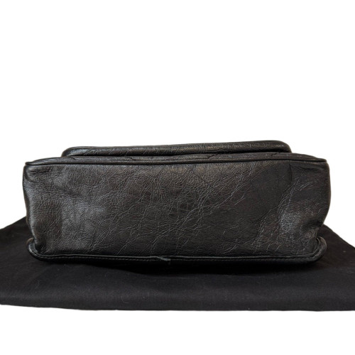 Yves Saint Laurent Niki Crossbody Bag Pull Up Leather Black