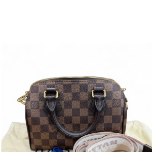 Louis Vuitton Speedy Bandouliere 20 Damier Ebene Brown