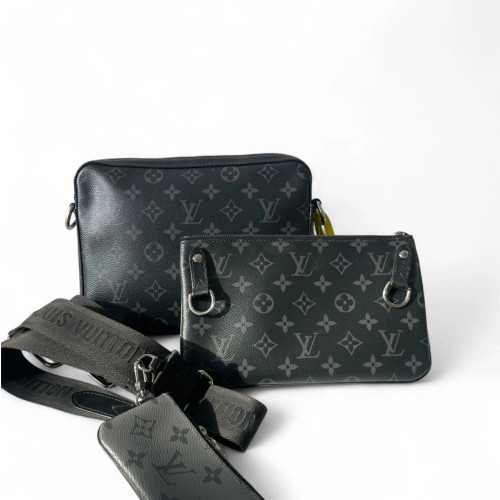 Louis Vuitton Trio Messenger Bag Monogram Eclipse Black
