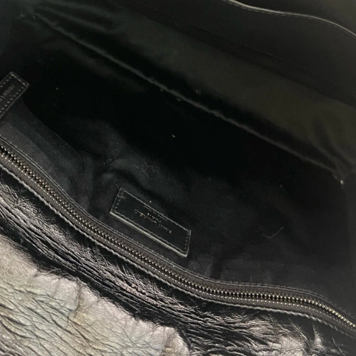 Yves Saint Laurent Niki Crossbody Bag Pull Up Leather Black