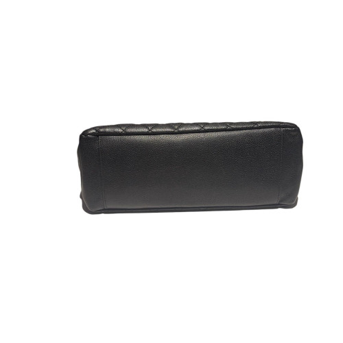 Chanel Quilted Grand Shopping Tote Gst Grained Calfskin Black