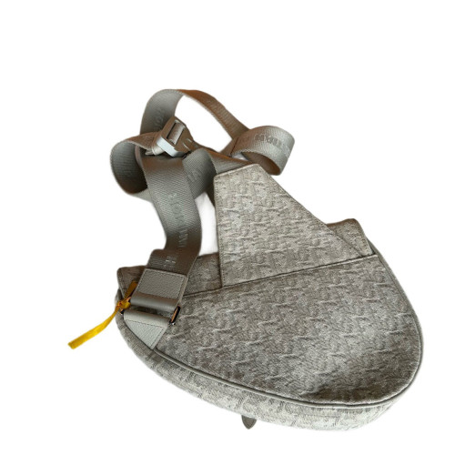 Dior Mans Saddle Bag Canvas Beige Grey