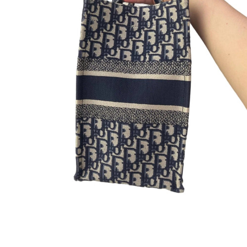 Dior Medium Book Tote Canvas Beige Navy