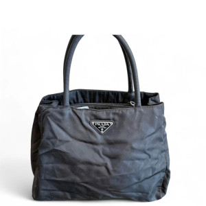Prada Handbag Nylon Vela Black
