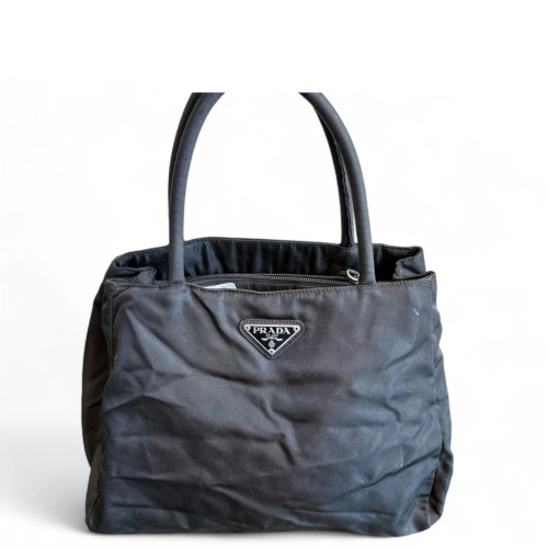 Prada Handbag Nylon Vela Black