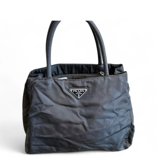 Prada Handbag Nylon Vela Black