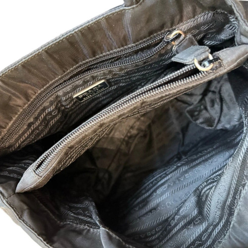 Prada Handbag Nylon Vela Black