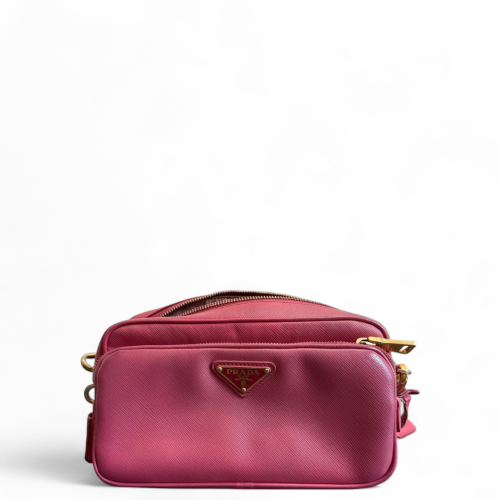 Prada Camera Case Saffiano Calfskin Red