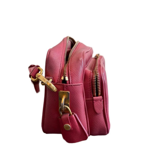 Prada Camera Case Saffiano Calfskin Red