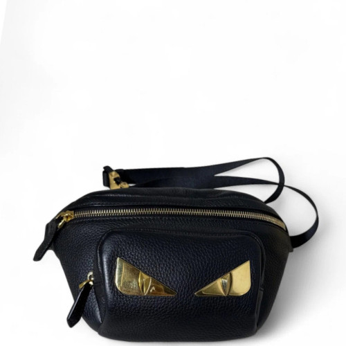 Fendi Sling Grained Calfskin Black