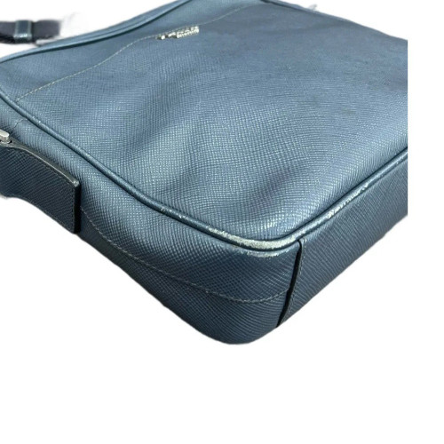 Prada Shoulder Bag Saffiano Calfskin Blue