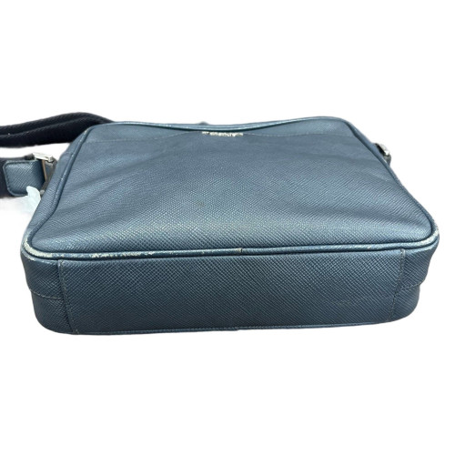 Prada Shoulder Bag Saffiano Calfskin Blue