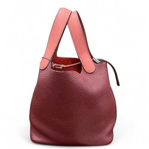 Hermes Picotin 18 Taurillon Clemence K1 Rouge Grenade 36 Brique Hermes Picotin 18 Taurillon Clemence K1 Rouge Grenade 36 Brique