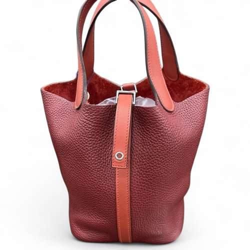 Hermes Picotin 18 Taurillon Clemence K1 Rouge Grenade 36 Brique Hermes Picotin 18 Taurillon Clemence K1 Rouge Grenade 36 Brique